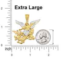 Load image into Gallery viewer, 14k Gold Saint Michael the Archangel Pendant
