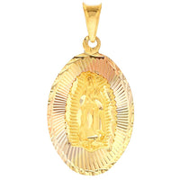 Load image into Gallery viewer, 14k Gold Saint Virgin Mary Jesus Christ Pendant
