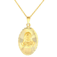 Load image into Gallery viewer, 14k Gold Saint Virgin Mary Jesus Christ Pendant
