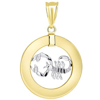 Load image into Gallery viewer, 14k Gold Scorpio Zodiac Sign Pendant Necklace

