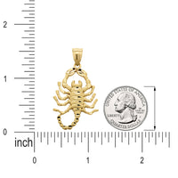 Load image into Gallery viewer, 14k Gold Scorpion Charm Scorpio Zodiac Pendant
