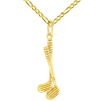 Load image into Gallery viewer, 14K Gold Set of Golf Clubs Charm Sports Pendant
