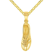 Load image into Gallery viewer, 14k Gold Shoe Football Sports Pendant Necklace
