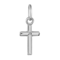 Load image into Gallery viewer, 14K White Gold Tiny Classic Cross Charm Pendant

