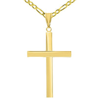 Load image into Gallery viewer, 14k Gold Simple Religious Cross Pendant Chain

