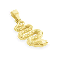 Load image into Gallery viewer, 14k Gold Snake Slithering Down Pendant Necklace
