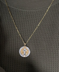 Load image into Gallery viewer, 14K Gold St Benedict Medal Charm Saint Pendant
