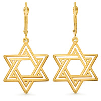 Load image into Gallery viewer, 14k_gold_star_of_david_dangle_drop_earrings
