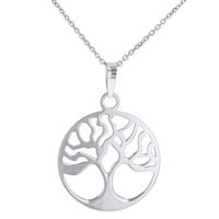 Load image into Gallery viewer, 14k Gold Tree of Life Disk Pendant Necklace

