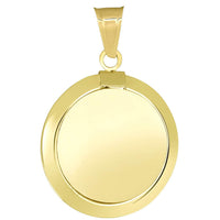 Load image into Gallery viewer, 14K Gold Tri-Tone Round CZ Medallion Necklace
