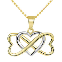 Load image into Gallery viewer, 14k Gold Triple Heart Infinity Love Pendant
