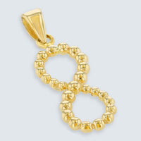 Load image into Gallery viewer, 14K Gold Vertical Infinity Pendant Necklace
