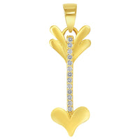 Load image into Gallery viewer, 14k Gold Vertical Love Arrow Pendant Necklace
