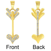 Load image into Gallery viewer, 14k Gold Vertical Love Arrow Pendant Necklace
