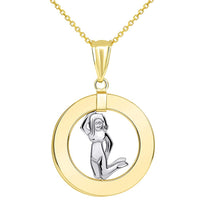Load image into Gallery viewer, 14k Gold Virgo Zodiac Sign Pendant Necklace
