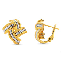 Load image into Gallery viewer, 14k Gold Woven Love Knot Earrings - French Back
