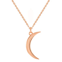 Load image into Gallery viewer, 14k Rose Gold Crescent Moon Pendant Necklace
