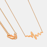 Load image into Gallery viewer, 14k Rose Gold EKG Heartbeat Wave Necklace
