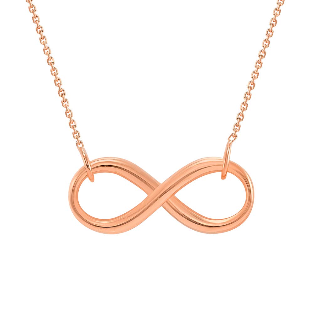 14k Rose Gold Infinity Love Eternity Necklace