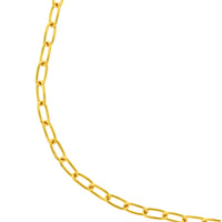Load image into Gallery viewer, 14k Solid Gold 5mm Paperclip Chain Oval Necklace
