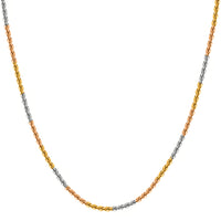 Load image into Gallery viewer, 14k Tri-Color Gold 4mm Rope Chain Necklace
