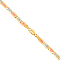 Load image into Gallery viewer, 14k Tri-Color Gold 5mm Valentino Chain Necklace
