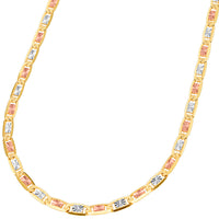 Load image into Gallery viewer, 14k Tri-Color Gold 6mm Valentino Chain Necklace
