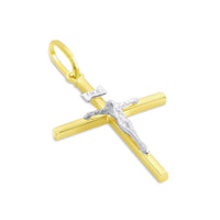 Load image into Gallery viewer, 14k Two-Tone Gold INRI Jesus Crucifix Pendant
