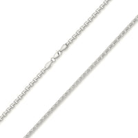 Load image into Gallery viewer, 14k White Gold 1.5mm Round Box Chain Necklace
