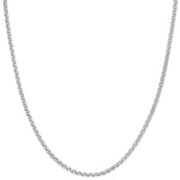 Load image into Gallery viewer, 14k White Gold 2.5mm Round Box Chain Necklace
