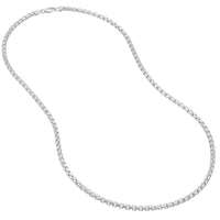 Load image into Gallery viewer, 14k White Gold 2.5mm Round Box Chain Necklace
