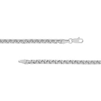 Load image into Gallery viewer, 14K White Gold 3.5mm Round Box Chain Necklace
