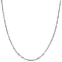 Load image into Gallery viewer, 14K White Gold 3.5mm Round Box Chain Necklace
