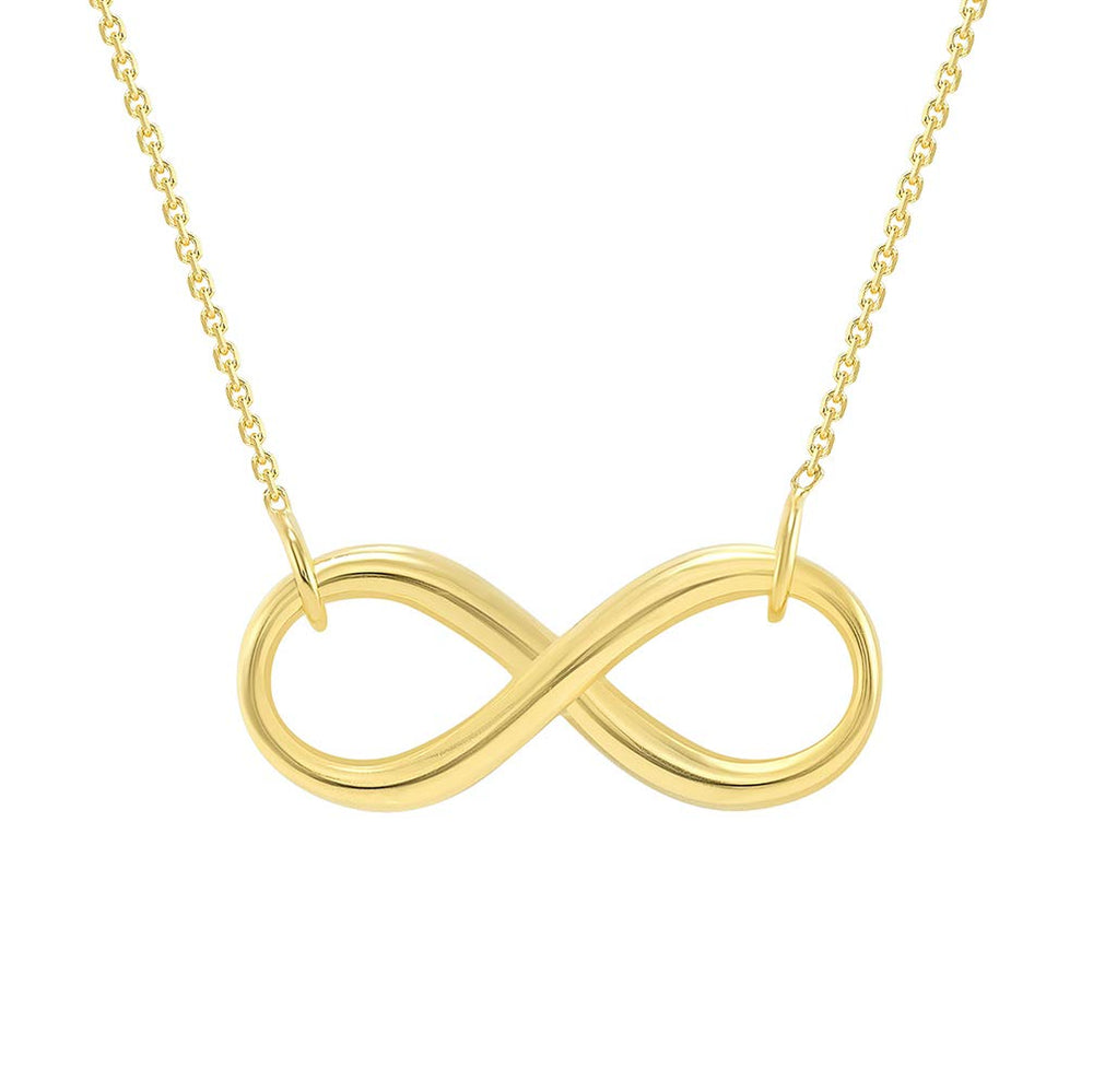 14k Yellow Gold 2.5mm Infinity Love Necklace