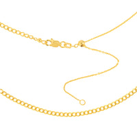 Load image into Gallery viewer, 14k Yellow Gold 2mm Cuban Curb Chain Adjustable
