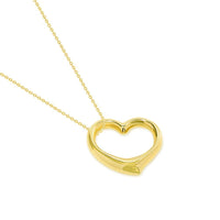 Load image into Gallery viewer, 14k Yellow Gold 3D Open Puffed Heart Necklace
