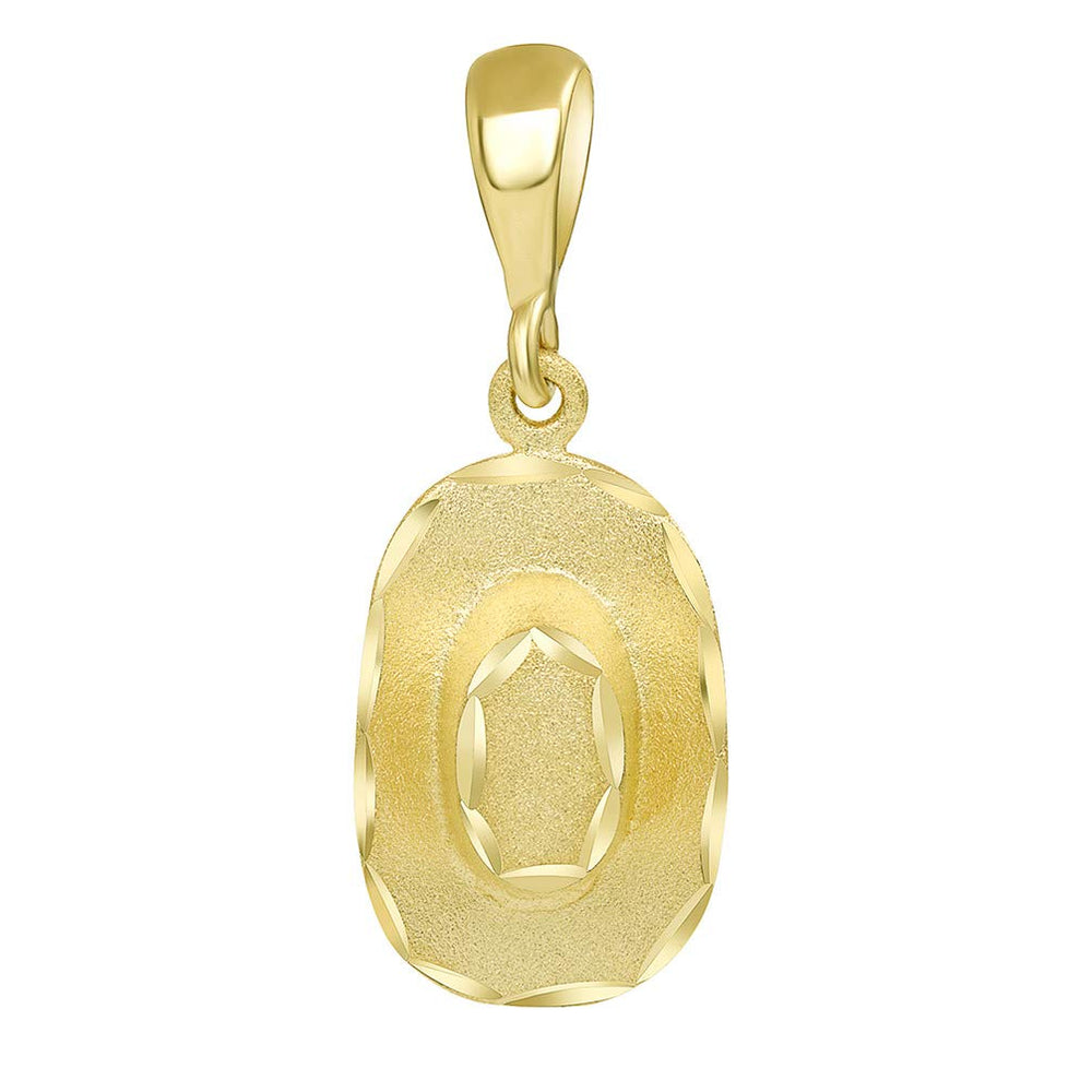 14k Yellow Gold 3D Western Cowboy Hat Pendant