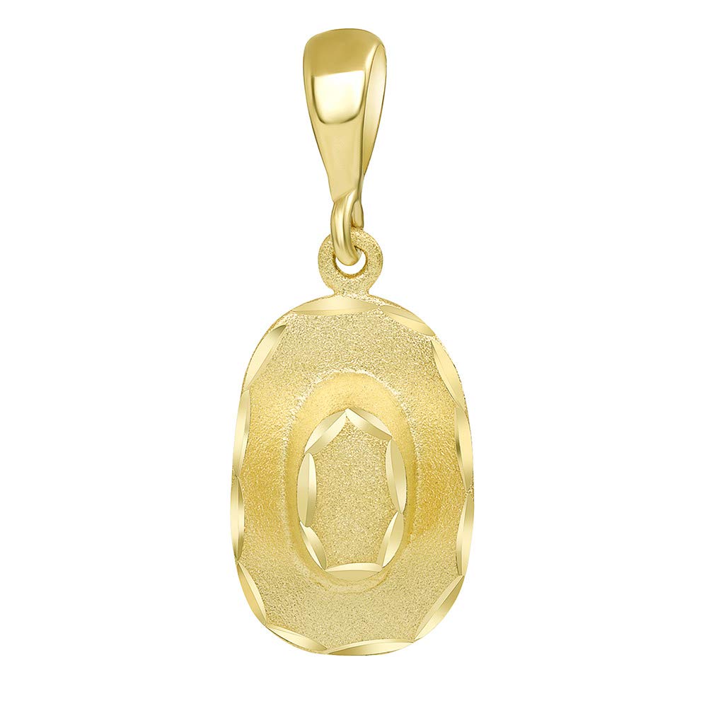 14k Yellow Gold 3D Western Cowboy Hat Pendant