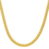 Load image into Gallery viewer, Hollow 14K Yellow Gold 3mm Miami Cuban Chain Necklace with Lobster Lock
