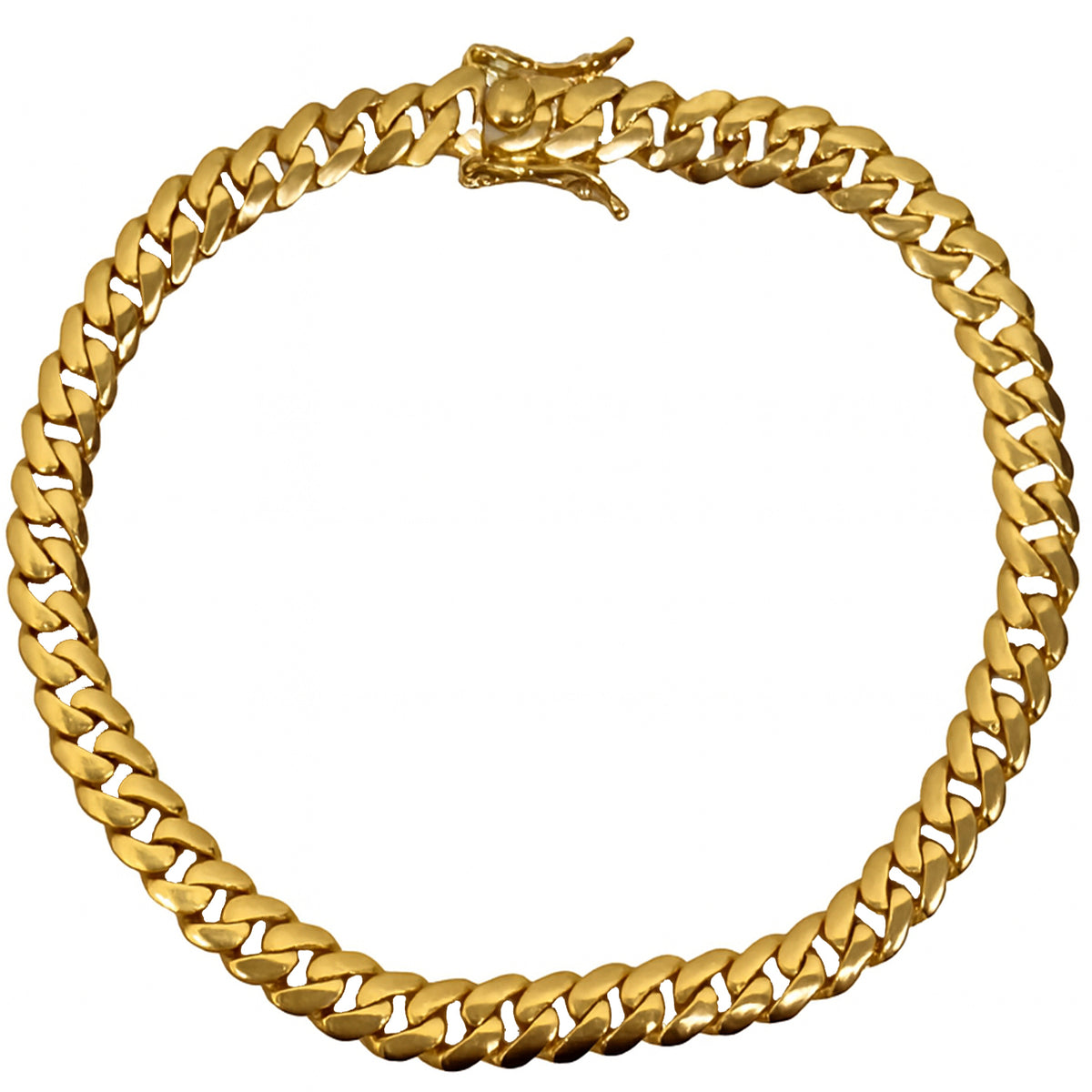 14k Yellow Gold 6mm Miami Cuban Chain Bracelet