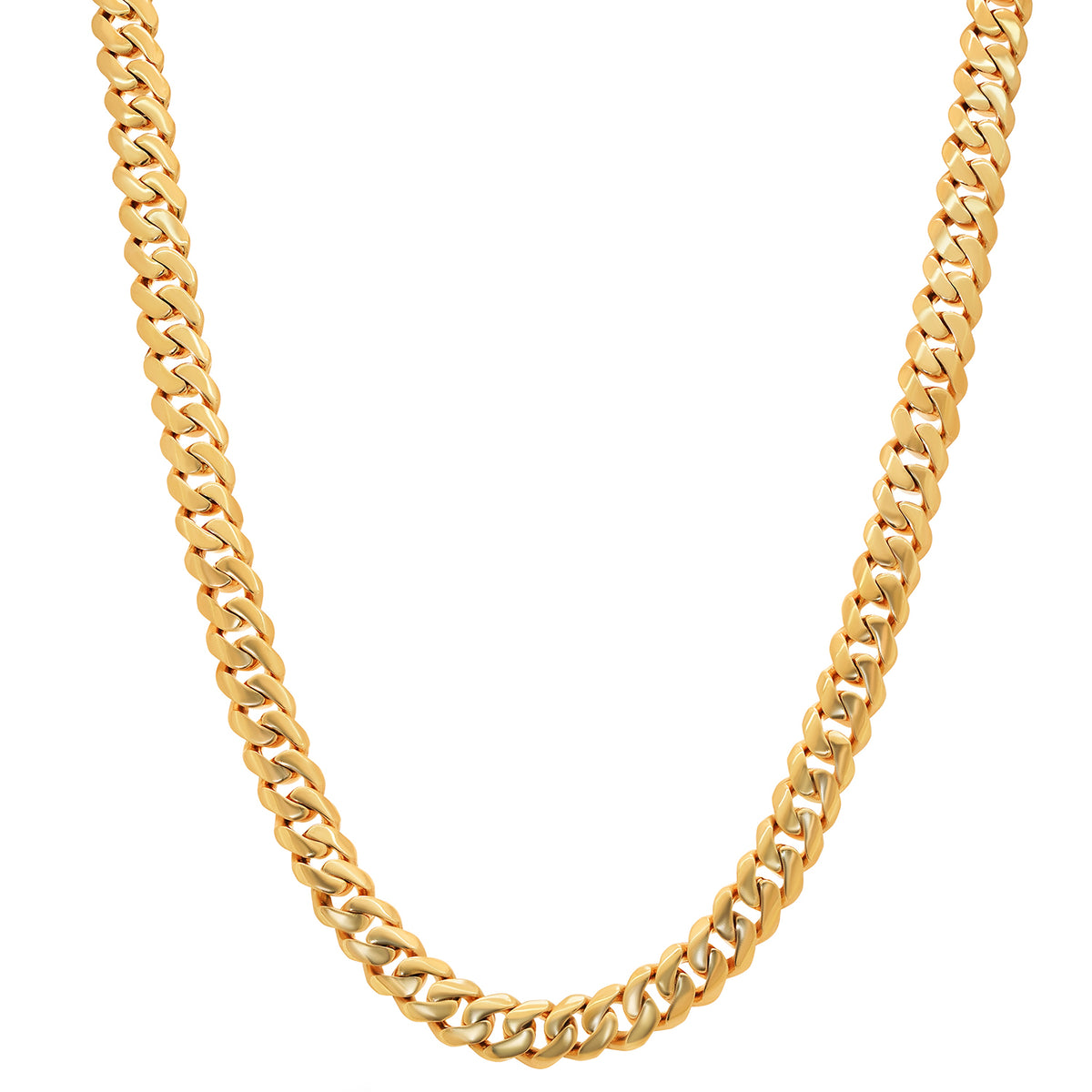 14k Yellow Gold 7mm Miami Cuban Chain Necklace
