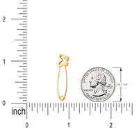 Load image into Gallery viewer, 14k Yellow Gold Butterfly Safety Pin Brooch
