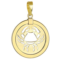 Load image into Gallery viewer, 14K Yellow Gold Cancer Crab Zodiac Sign Pendant
