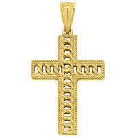 Load image into Gallery viewer, 14K Yellow Gold Cuban Chain Link Cross Pendant
