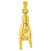 Load image into Gallery viewer, 14K Yellow Gold Good Luck Sign Pendant Necklace

