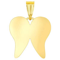 Load image into Gallery viewer, 14k Yellow Gold Heart and Angel Wings pendant
