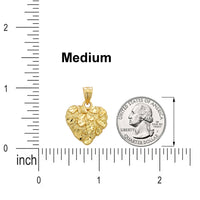 Load image into Gallery viewer, 14k Yellow Gold Heart Nugget Pendant

