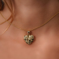 Load image into Gallery viewer, 14k Yellow Gold Heart Nugget Pendant
