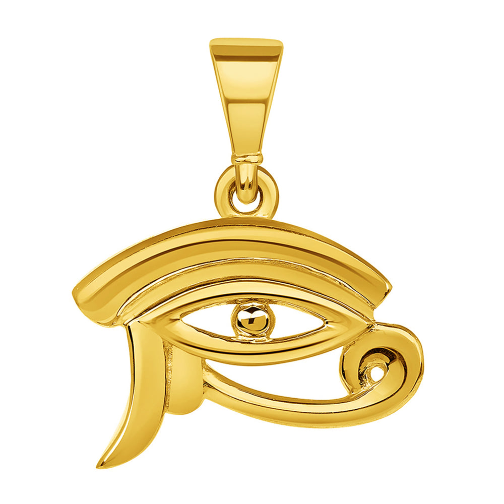 14k Yellow Gold Mini Left Eye of Horus Pendant