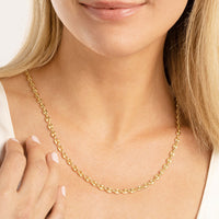 Load image into Gallery viewer, 14K Yellow Gold Puffed Mariner Chain Necklace
